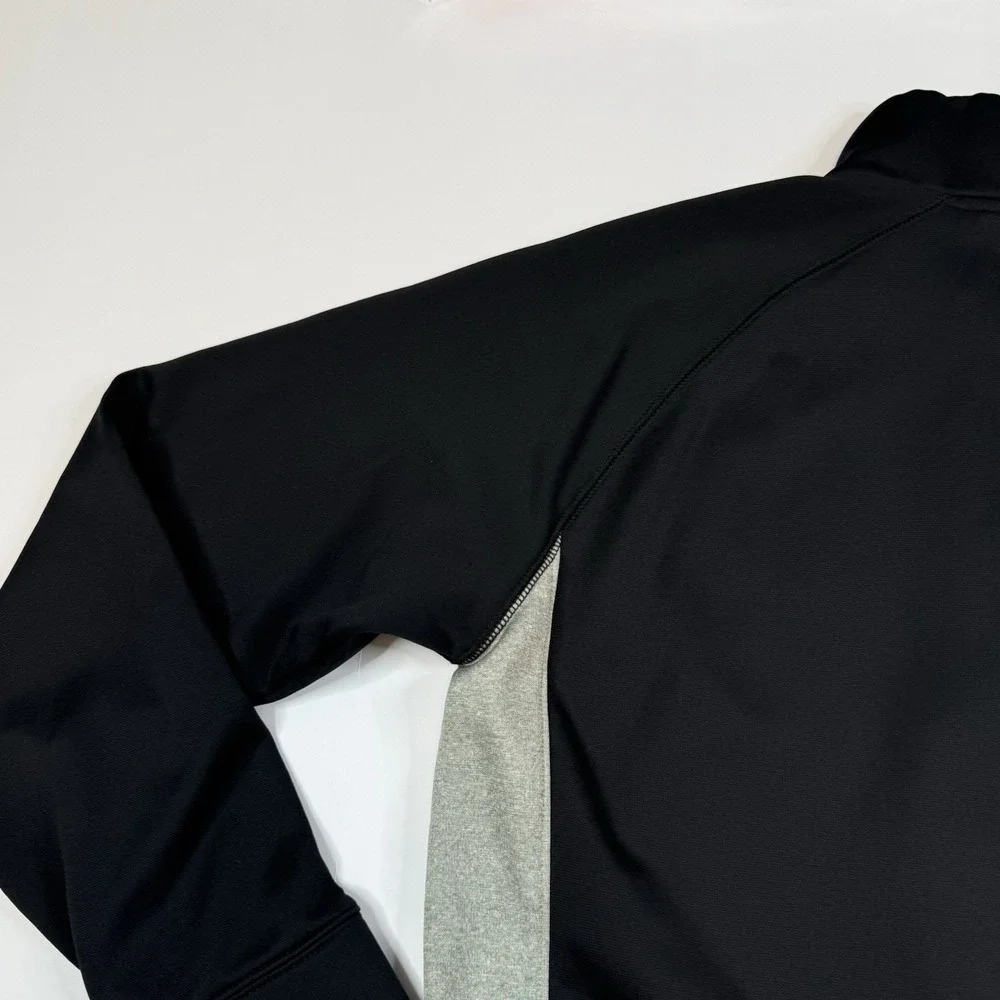Nike Therma-Fit Core Fleece 1/4 Zip Pullover Black Gray Mens Large 455966-010